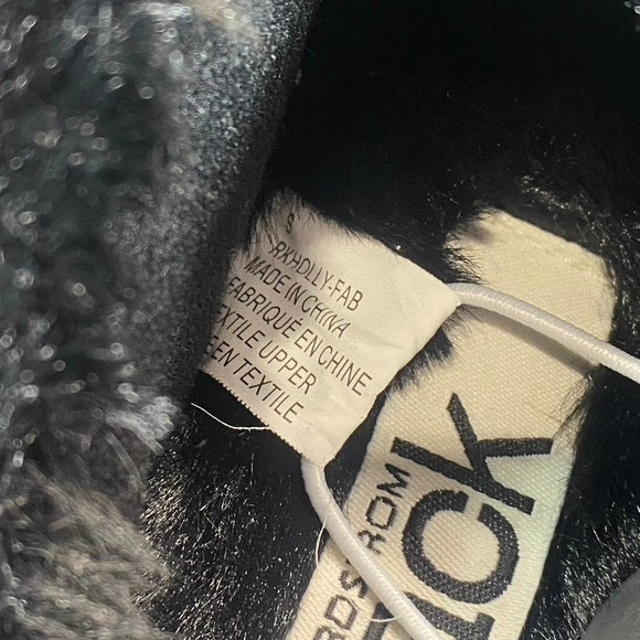 Nordstrom Rack Women's Black Holly Faux-Fur Round-Toe Slip-On Clog Slippers SZ S - Picture 14 of 14